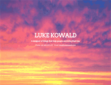 Tablet Screenshot of lukekowald.com